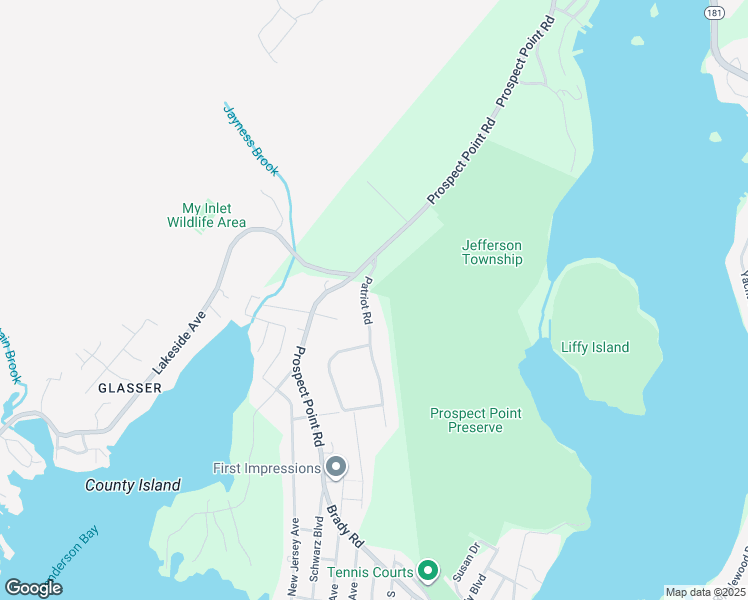 map of restaurants, bars, coffee shops, grocery stores, and more near 7 Patriot Road in Jefferson