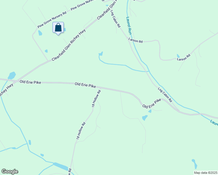 map of restaurants, bars, coffee shops, grocery stores, and more near 13065 Old Erie Pike in Clearfield