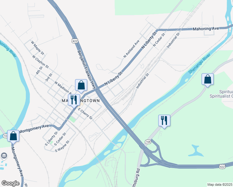 map of restaurants, bars, coffee shops, grocery stores, and more near 605 Newell Avenue in New Castle