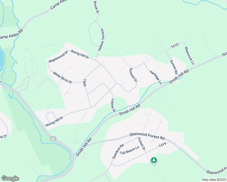 map of restaurants, bars, coffee shops, grocery stores, and more near 2630 Rising Hill Drive in Stroudsburg