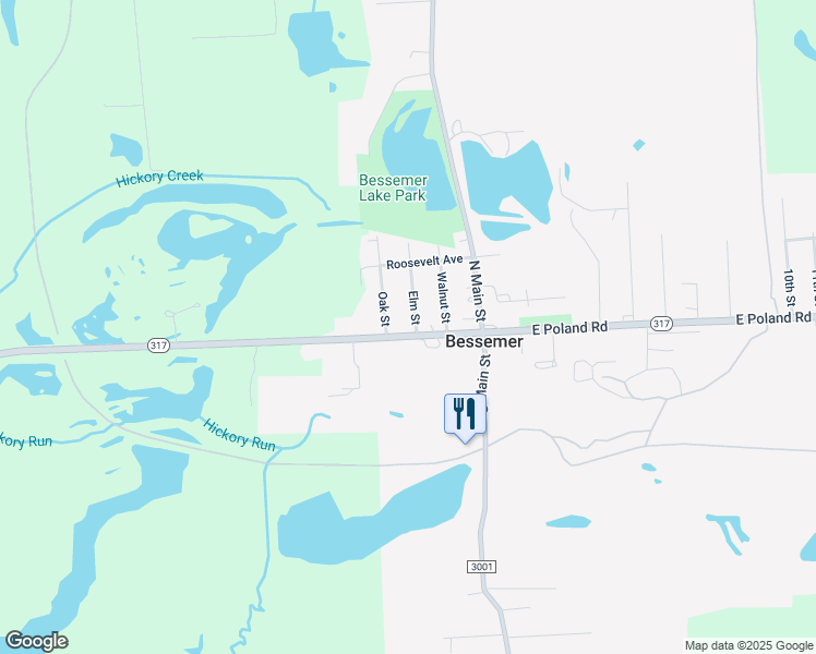 map of restaurants, bars, coffee shops, grocery stores, and more near 8 Elm Street in Bessemer