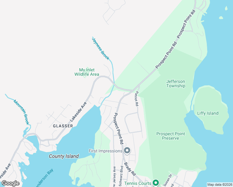 map of restaurants, bars, coffee shops, grocery stores, and more near 21 Northwood Road in Jefferson
