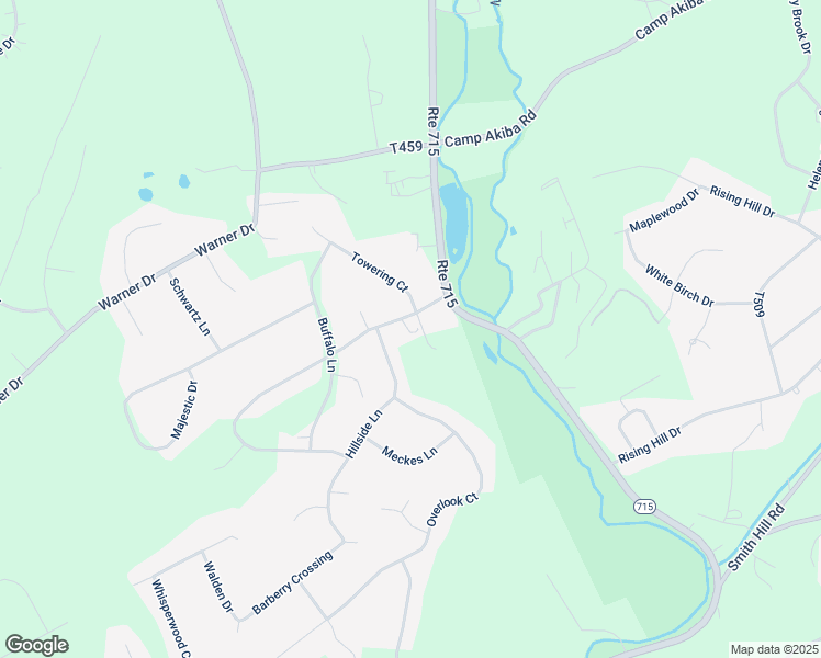 map of restaurants, bars, coffee shops, grocery stores, and more near Towering Ct in Stroudsburg