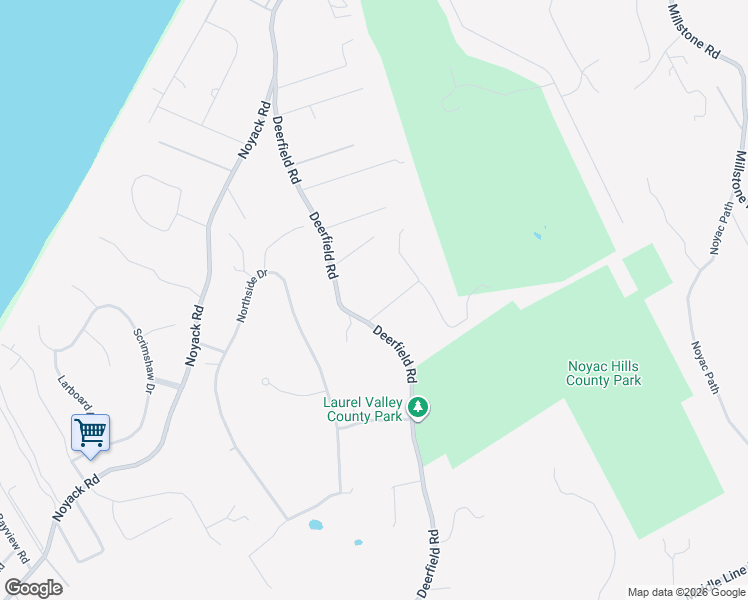 map of restaurants, bars, coffee shops, grocery stores, and more near 2597 Deerfield Road in Sag Harbor