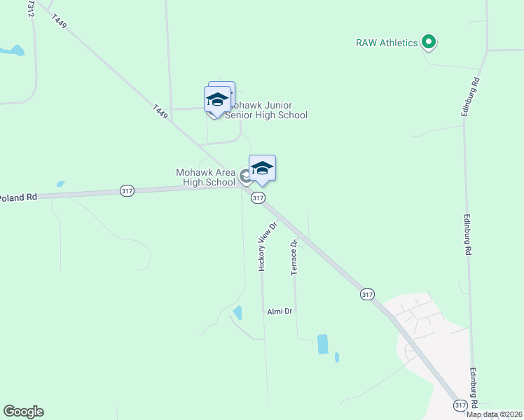 map of restaurants, bars, coffee shops, grocery stores, and more near 110 Hickory View Drive in New Castle