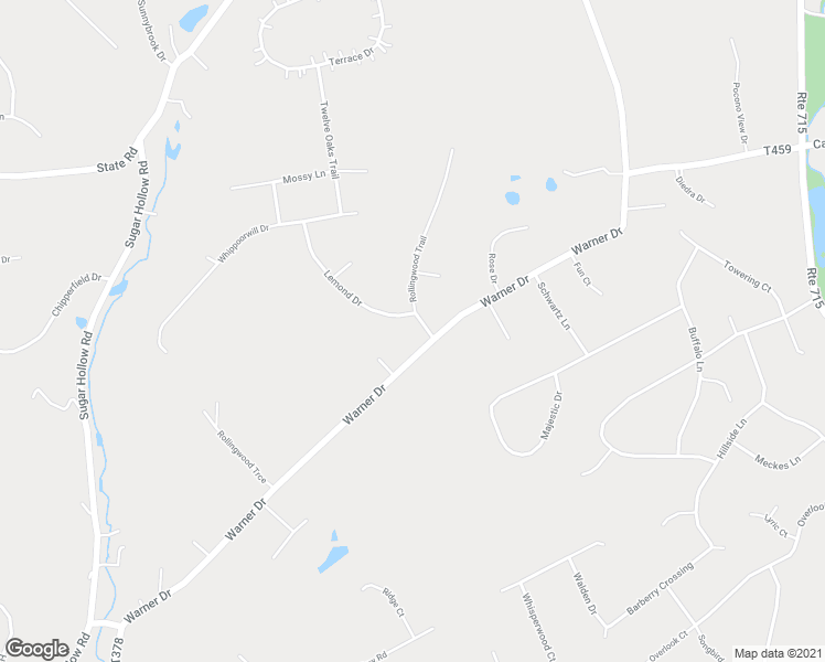 map of restaurants, bars, coffee shops, grocery stores, and more near 1 Rollingwood Trail in Saylorsburg