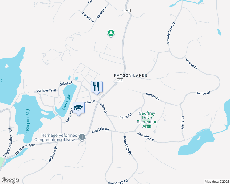 map of restaurants, bars, coffee shops, grocery stores, and more near 93 Boonton Avenue in Butler