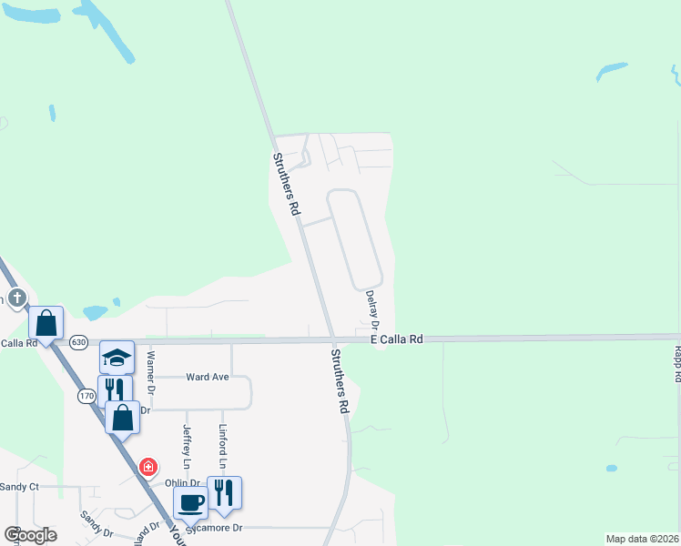 map of restaurants, bars, coffee shops, grocery stores, and more near 9736 Deltona Dr in New Middletown