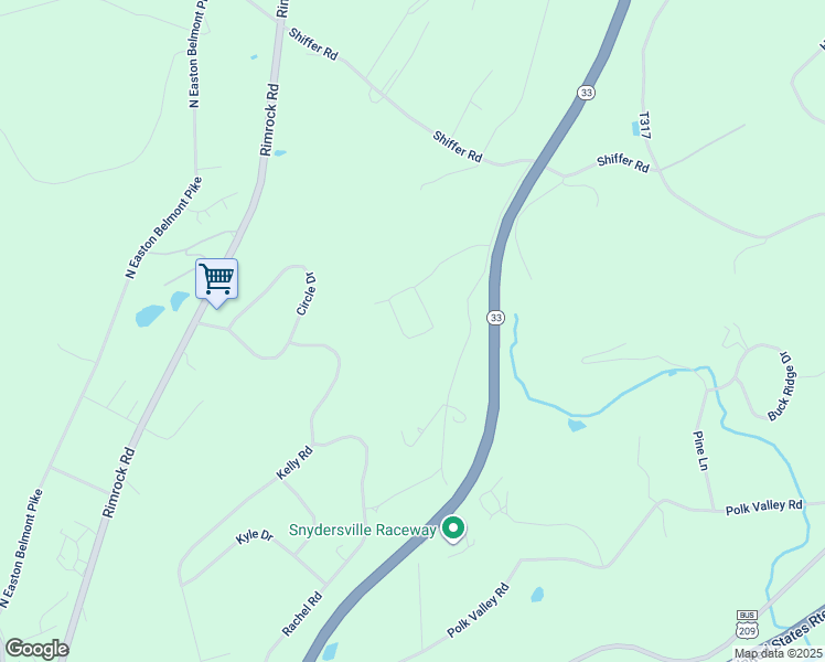 map of restaurants, bars, coffee shops, grocery stores, and more near 4001 Mountain Vista Road in Stroudsburg
