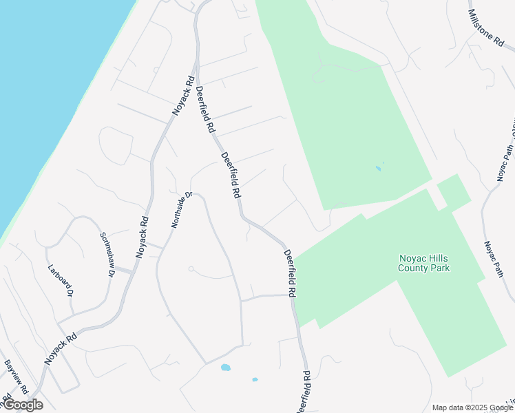 map of restaurants, bars, coffee shops, grocery stores, and more near 2615 Deerfield Road in Sag Harbor