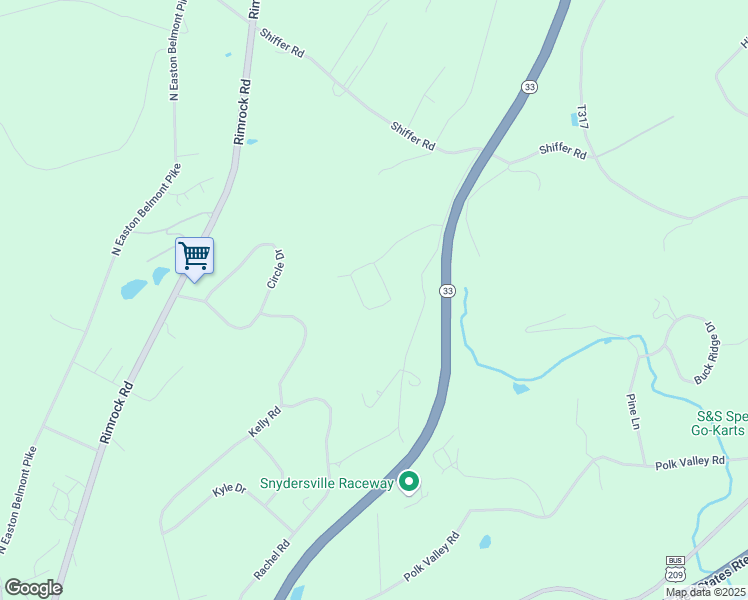map of restaurants, bars, coffee shops, grocery stores, and more near 4003 Mountain Vista Road in Stroudsburg
