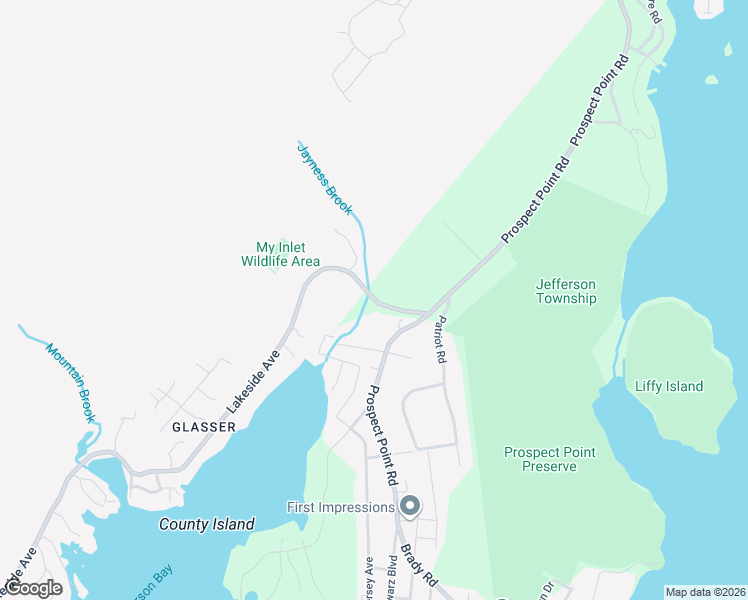 map of restaurants, bars, coffee shops, grocery stores, and more near 21 Northwood Road in Jefferson