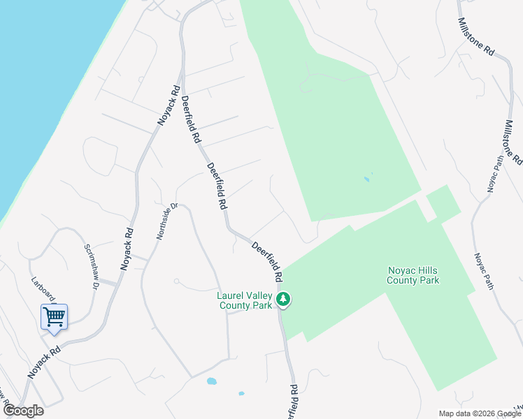 map of restaurants, bars, coffee shops, grocery stores, and more near 2597 Deerfield Road in Sag Harbor