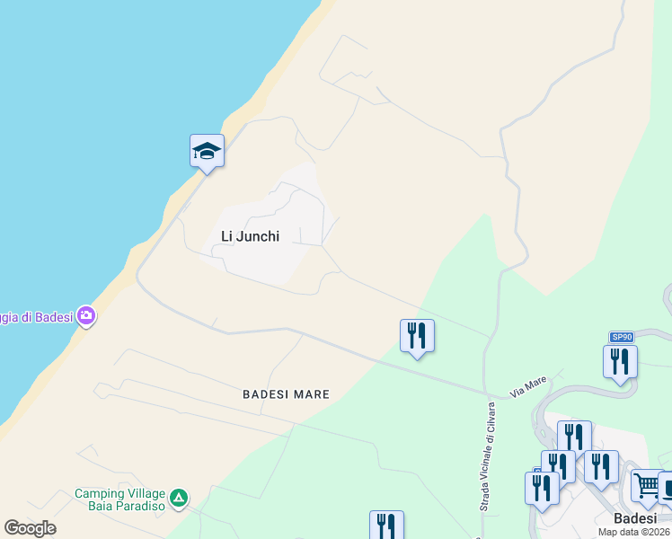 map of restaurants, bars, coffee shops, grocery stores, and more near in Province of Sassari