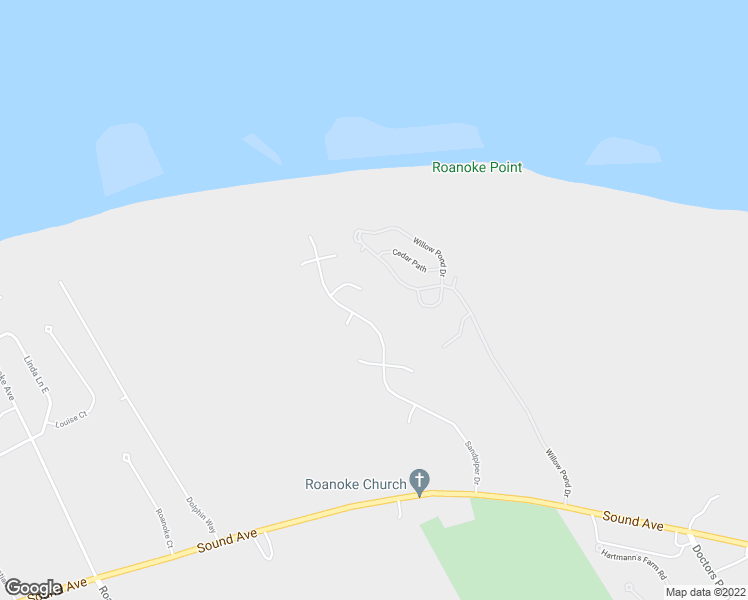 map of restaurants, bars, coffee shops, grocery stores, and more near 212 Sandpiper Drive in Riverhead