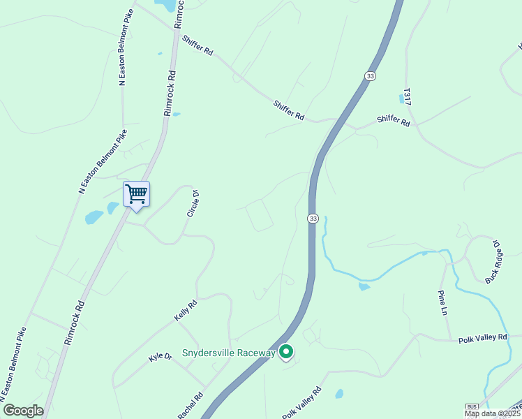 map of restaurants, bars, coffee shops, grocery stores, and more near 4017 Mountain Vista Road in Stroudsburg