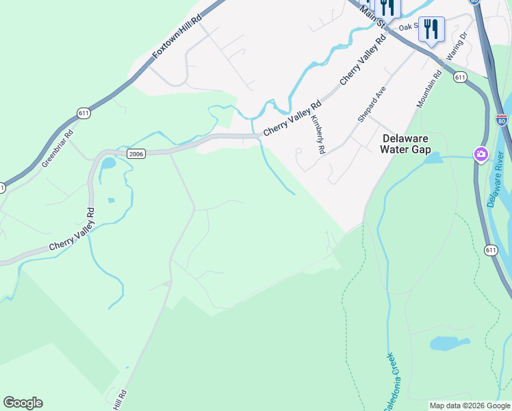 map of restaurants, bars, coffee shops, grocery stores, and more near 200-298 Ravens Nest Road in Stroudsburg