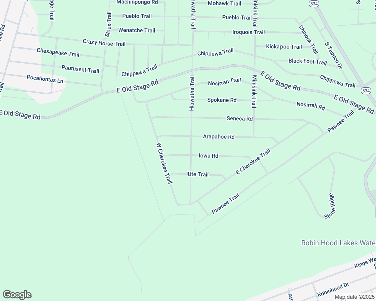 map of restaurants, bars, coffee shops, grocery stores, and more near 51 Hiawatha Trail in Albrightsville