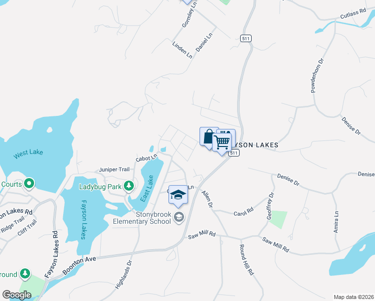 map of restaurants, bars, coffee shops, grocery stores, and more near 3 Mulberry Terrace in Kinnelon