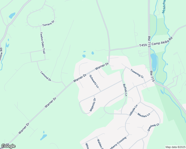 map of restaurants, bars, coffee shops, grocery stores, and more near 364 Warner Drive in Saylorsburg