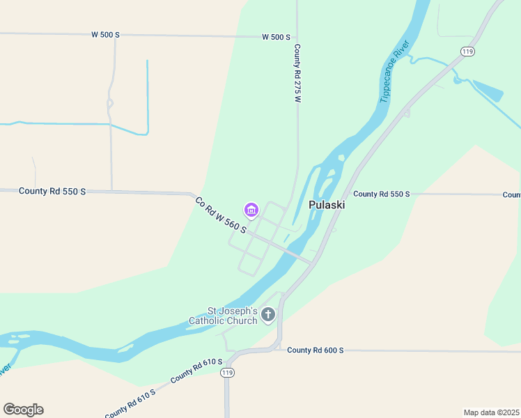 map of restaurants, bars, coffee shops, grocery stores, and more near 2758 Reutebuch Road in Winamac