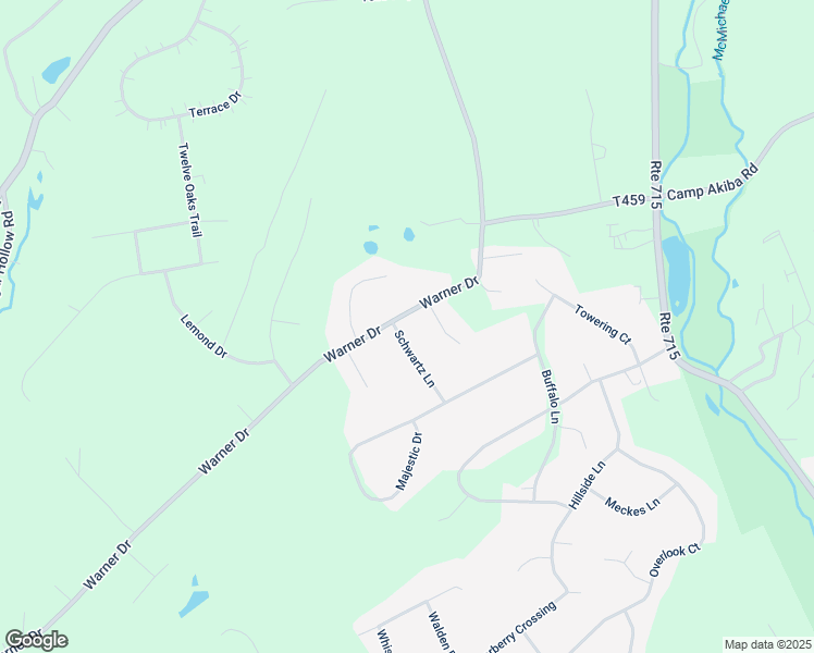map of restaurants, bars, coffee shops, grocery stores, and more near 364 Warner Drive in Saylorsburg