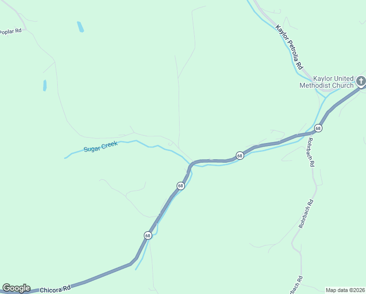 map of restaurants, bars, coffee shops, grocery stores, and more near 449 Butternut Road in Karns City