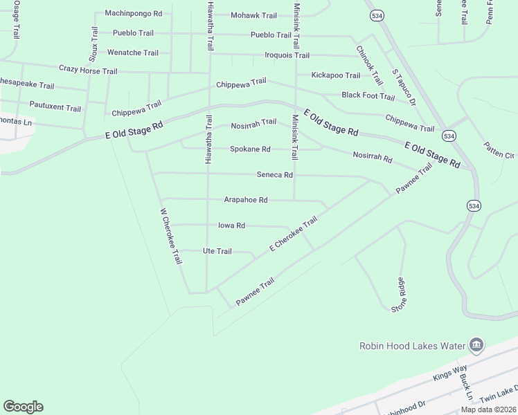 map of restaurants, bars, coffee shops, grocery stores, and more near 68 Arapahoe Road in Albrightsville