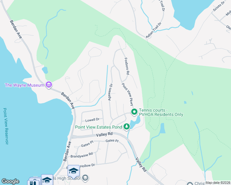 map of restaurants, bars, coffee shops, grocery stores, and more near 32 Amherst Court in Wayne