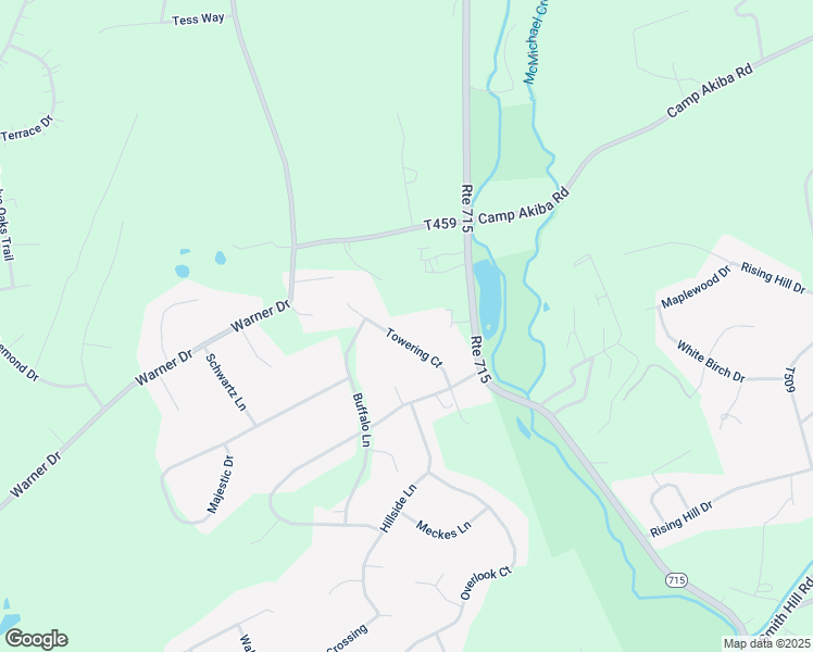 map of restaurants, bars, coffee shops, grocery stores, and more near 134 Towering Court in Saylorsburg