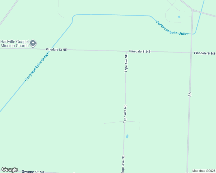 map of restaurants, bars, coffee shops, grocery stores, and more near 14155 417 in Hartville