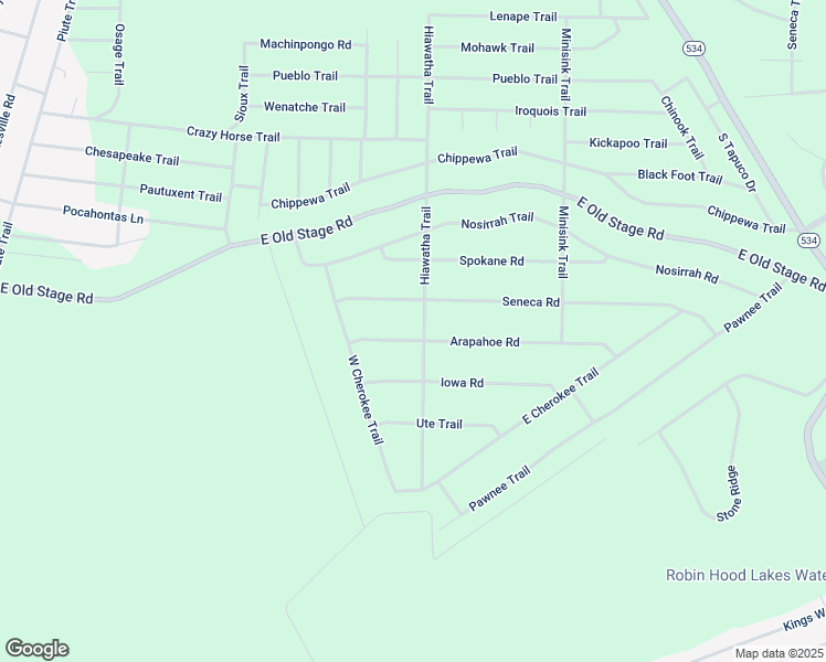 map of restaurants, bars, coffee shops, grocery stores, and more near 51 Hiawatha Trail in Albrightsville