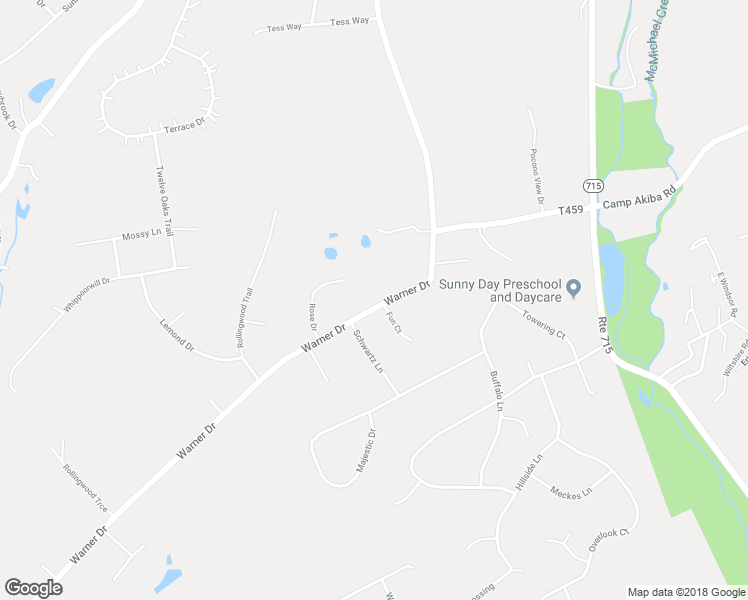 map of restaurants, bars, coffee shops, grocery stores, and more near 369 Warner Drive in Saylorsburg