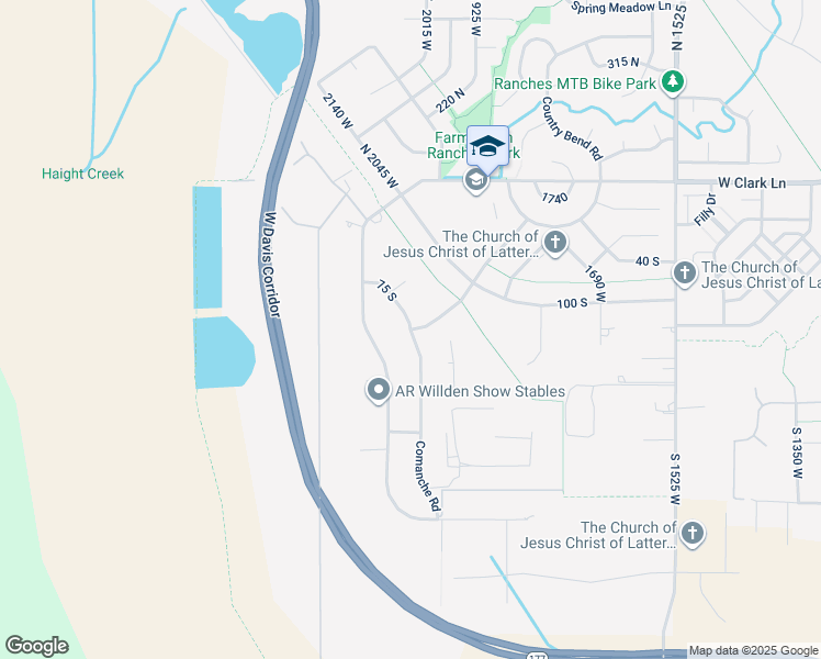 map of restaurants, bars, coffee shops, grocery stores, and more near 1952 Comanche Road in Farmington