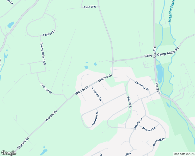 map of restaurants, bars, coffee shops, grocery stores, and more near 369 Warner Drive in Saylorsburg