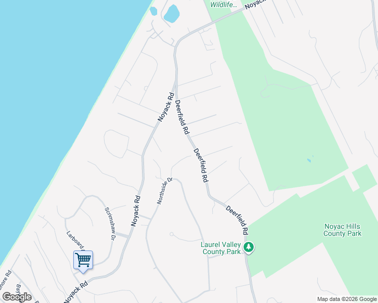 map of restaurants, bars, coffee shops, grocery stores, and more near 2765 Deerfield Road in Sag Harbor