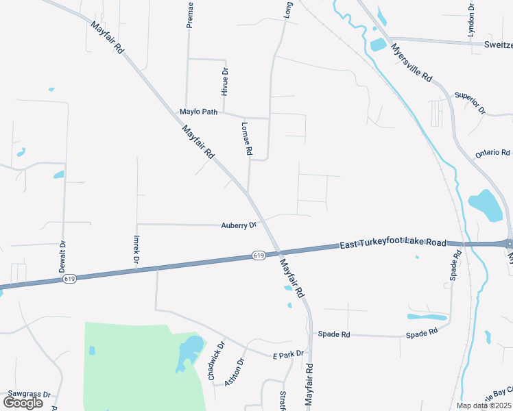 map of restaurants, bars, coffee shops, grocery stores, and more near 3315 Mayfair Road in Akron