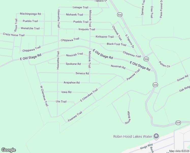 map of restaurants, bars, coffee shops, grocery stores, and more near 2307 Seneca Road in Albrightsville