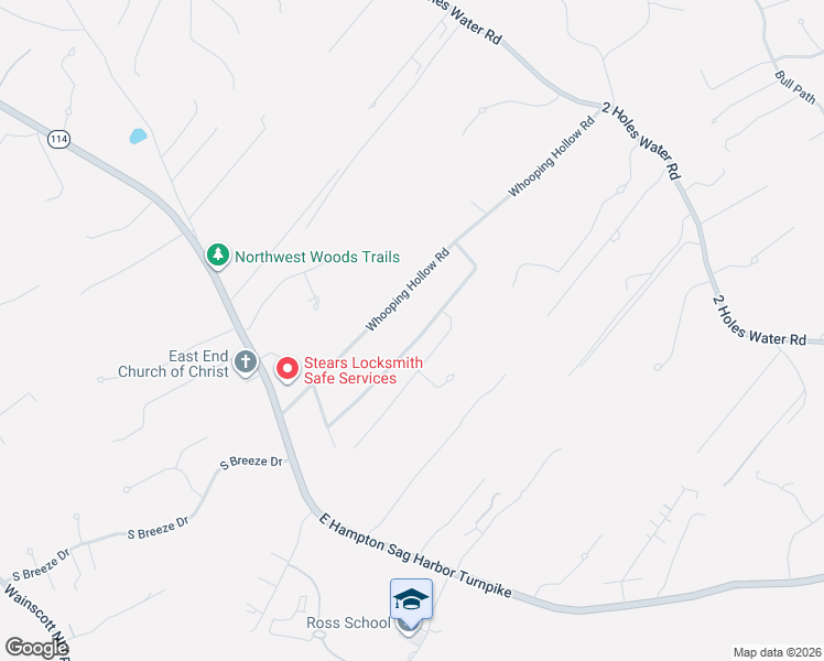 map of restaurants, bars, coffee shops, grocery stores, and more near 42 Cosdrew Lane in East Hampton