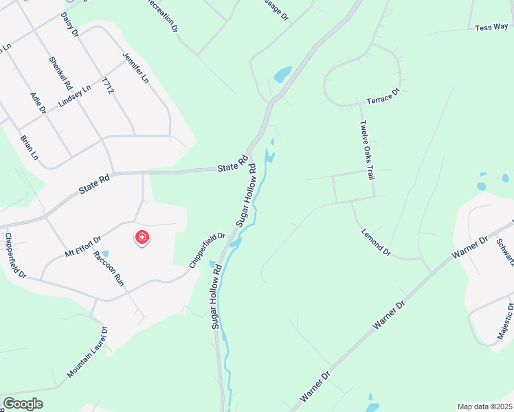 map of restaurants, bars, coffee shops, grocery stores, and more near 1355 Sugar Hollow Road in Saylorsburg