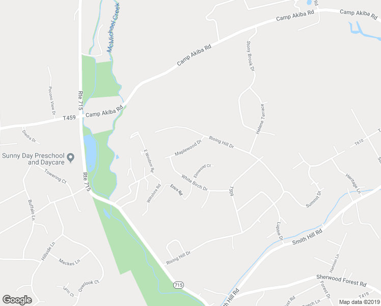 map of restaurants, bars, coffee shops, grocery stores, and more near 619 Maplewood Court in Stroudsburg