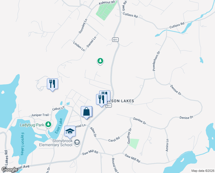 map of restaurants, bars, coffee shops, grocery stores, and more near 1 Shirley Terrace in Kinnelon