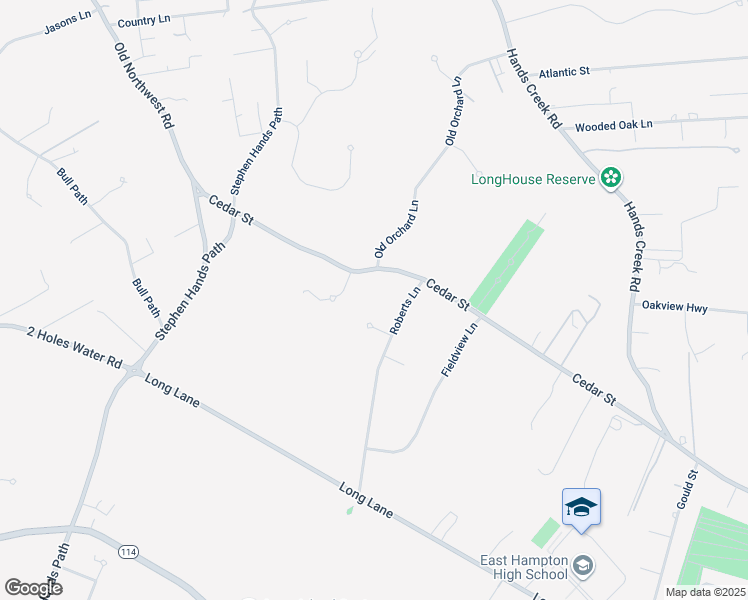 map of restaurants, bars, coffee shops, grocery stores, and more near 4 Sawmill Lane in East Hampton