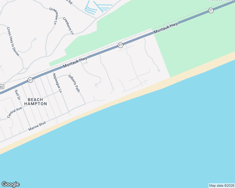 map of restaurants, bars, coffee shops, grocery stores, and more near 9 Mitchell Dunes Lane in Amagansett