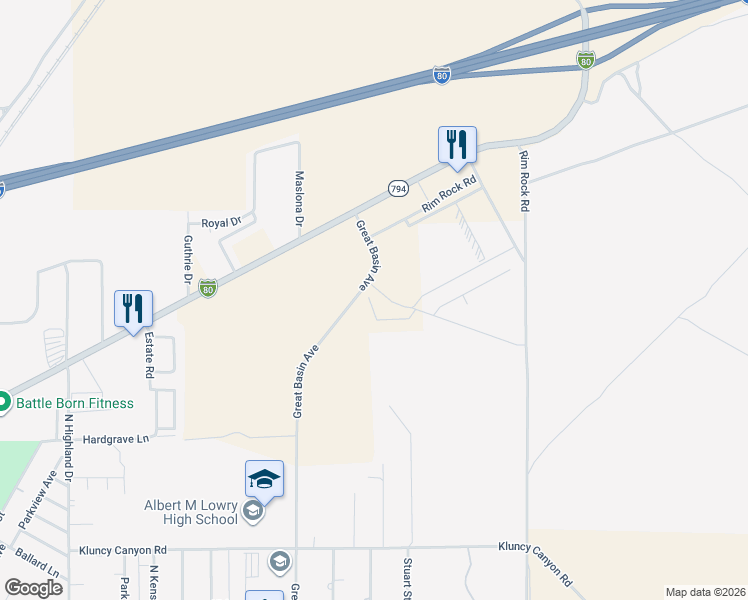 map of restaurants, bars, coffee shops, grocery stores, and more near in Winnemucca