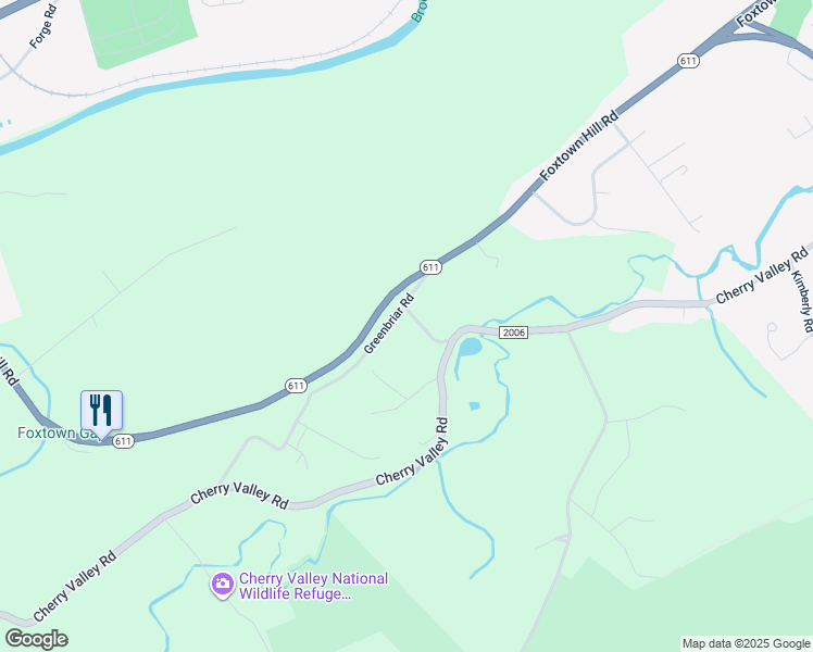 map of restaurants, bars, coffee shops, grocery stores, and more near 121 Stone House Road in Stroudsburg