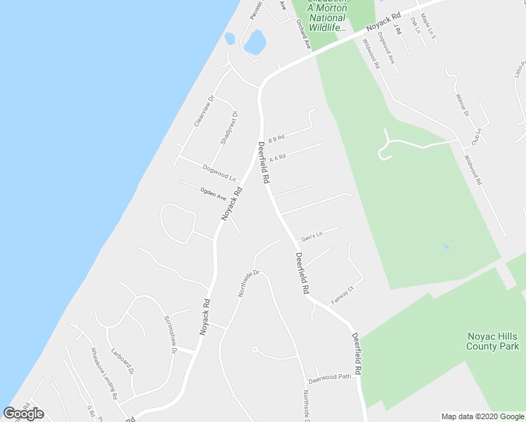 map of restaurants, bars, coffee shops, grocery stores, and more near 2784 Deerfield Road in Sag Harbor