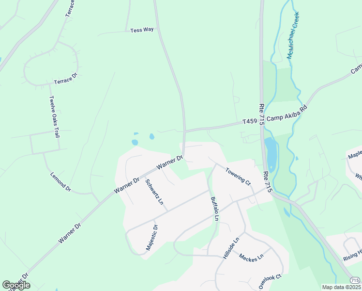 map of restaurants, bars, coffee shops, grocery stores, and more near 409 Warner Drive in Saylorsburg