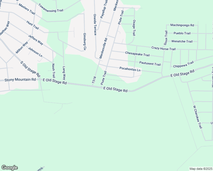 map of restaurants, bars, coffee shops, grocery stores, and more near 360 East Old Stage Road in Albrightsville