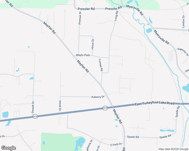 map of restaurants, bars, coffee shops, grocery stores, and more near 3257 Mayfair Road in Akron